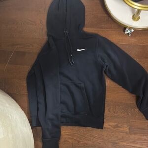 Black Nike Hoodie with White Logo